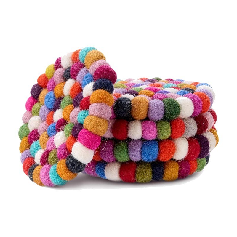5-Piece Wool Felt Coaster Set