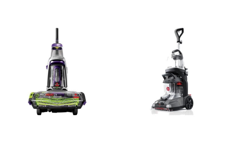 Bissell ProHeat 2X Revolution Pet Pro vs. Hoover PowerScrub XL Pet: which carpet cleaner lifts pet stains?