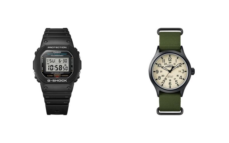 Casio G-Shock DW-5600 vs. Timex Expedition Scout: which $30–$100 watch survives daily abuse